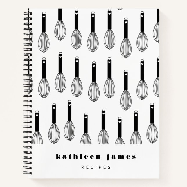 Carnet Motif de balloon blanc noir Recette (Devant)