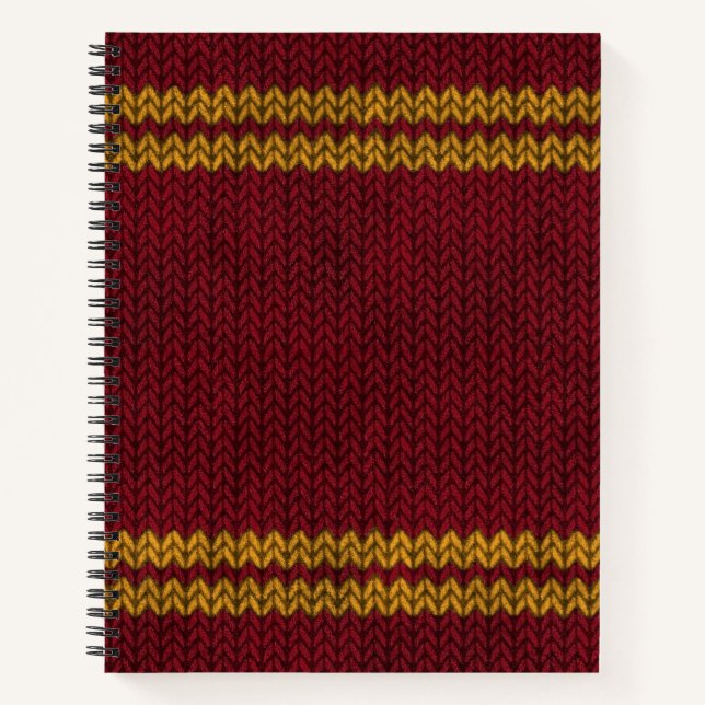 Carnet Motif de bande rouge Knit-look (Devant)