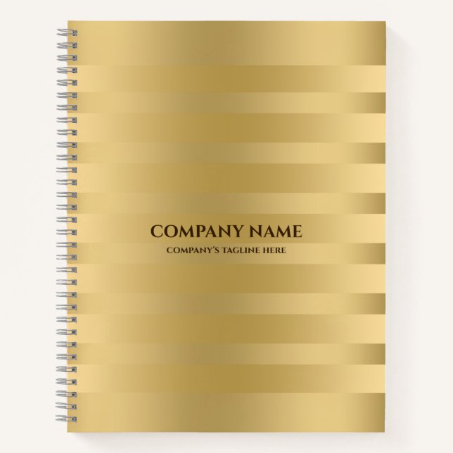 Carnet Motif de bandes d'or (Devant)
