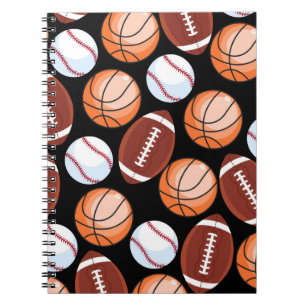 Carnet Motif de basket-ball du football de base-ball