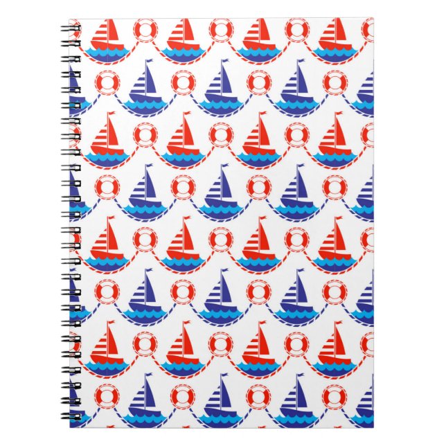 Carnet Motif de bateau à voile (Devant)