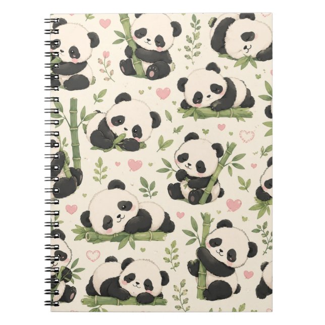 Carnet Motif de bébé panda mignon | (Devant)