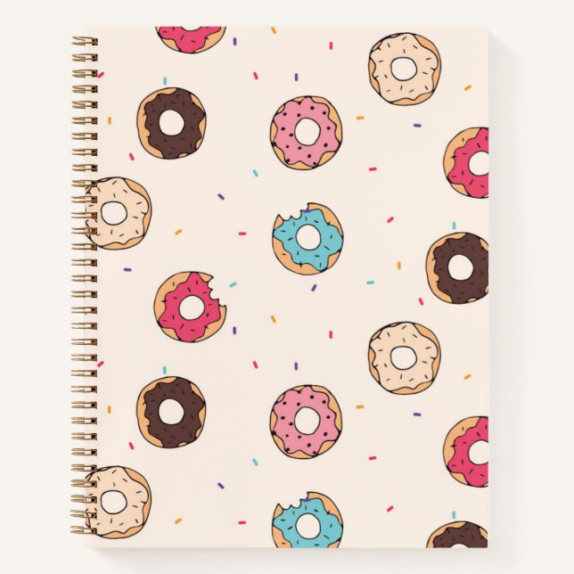 Carnet Motif de beignets sucrés (Devant)