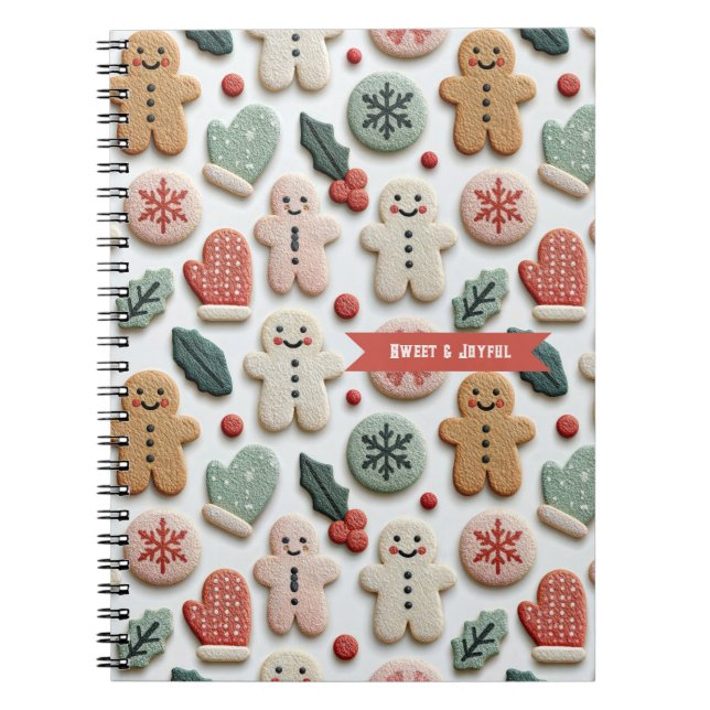 Carnet Motif de biscuits de Noël mignon (Devant)
