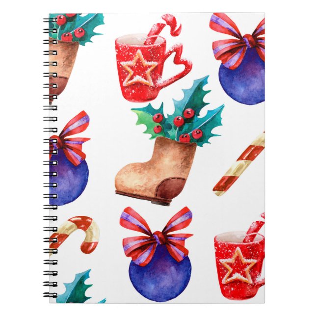 Carnet Motif de bonbons du Nouvel An, ba (Devant)