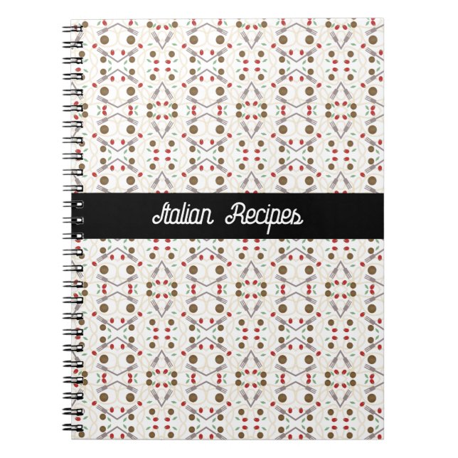 Carnet Motif de boulettes de spaghetti cool (Devant)