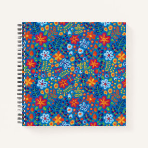 Carnet Motif de broderie florale