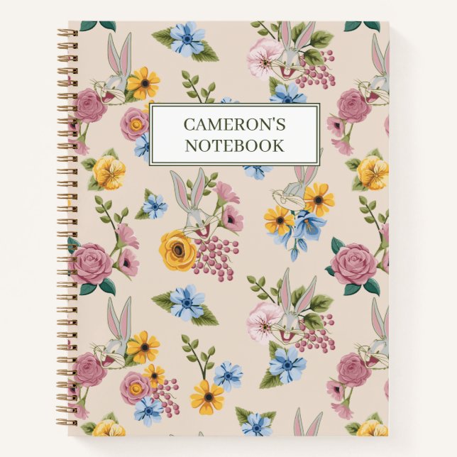 Carnet Motif de broderie florale BUGS BUNNY™ (Devant)