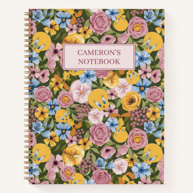 Carnet Motif de broderie florale TWEETY™ (Devant)