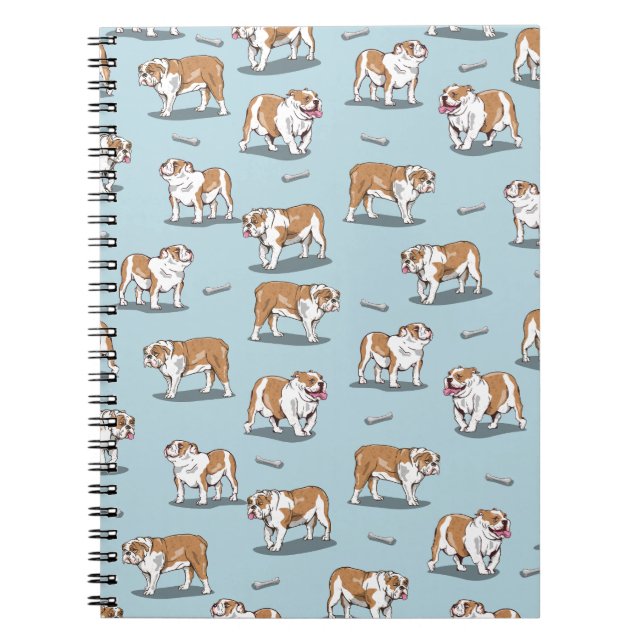Carnet Motif de bulldog anglais (Devant)