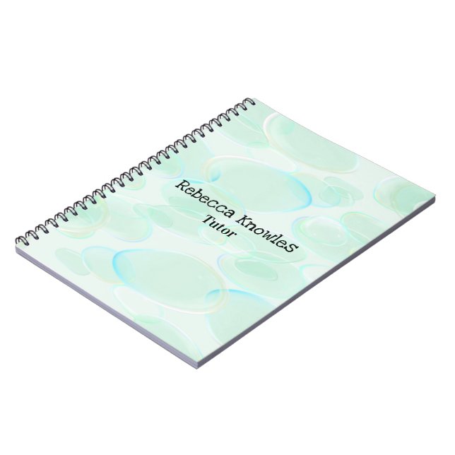 Carnet Motif de bulles vertes mignonnes (Côté gauche)