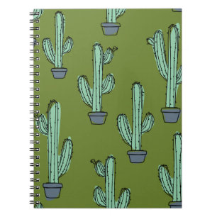 Carnet Motif de cactus dessiné à la main