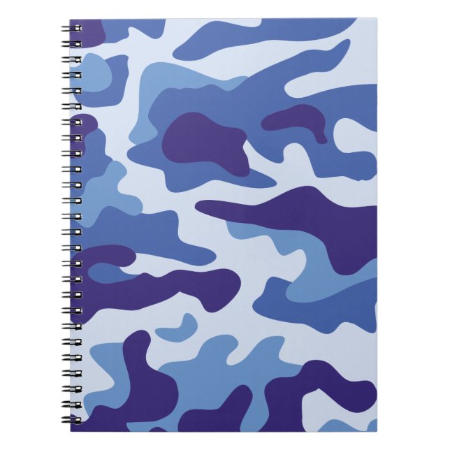 Carnet Motif de camouflage bleu (Devant)