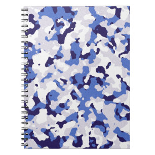 Carnet Motif de camouflage bleu