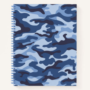 Carnet Motif de camouflage bleu foncé