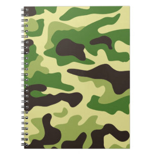 Carnet Motif de camouflage kaki