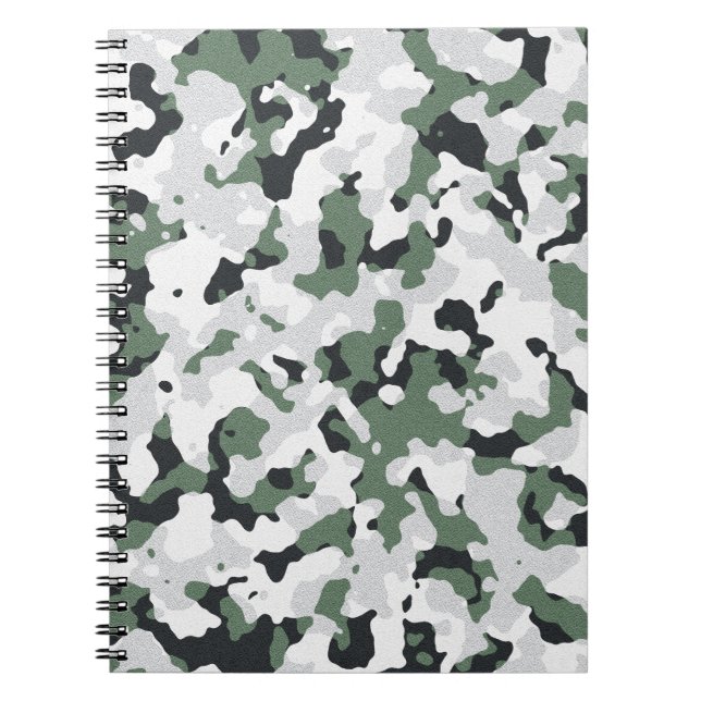 Carnet Motif de camouflage vert (Devant)