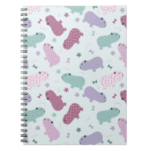 Carnet motif de capybara