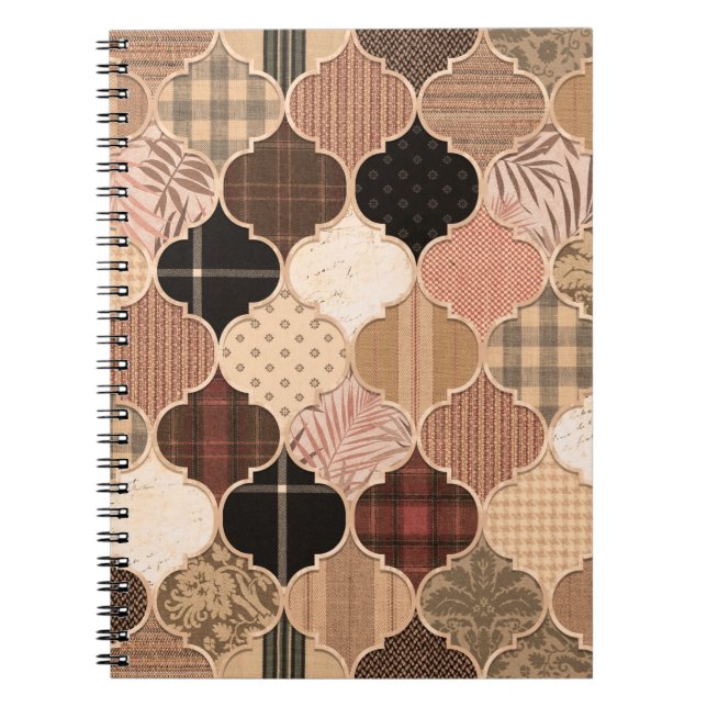 Carnet Motif De Carreaux Marocains Texturés Fa (Devant)