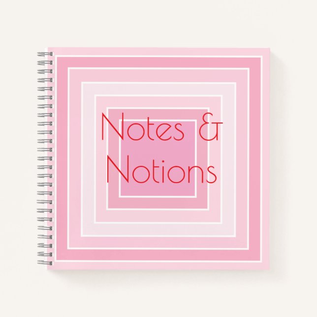 Carnet Motif de carrelage dégradé rose moderne (Devant)