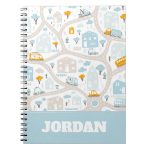 Carnet Motif de carte de quartier de Cute Pastel
