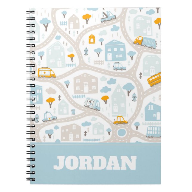 Carnet Motif de carte de quartier de Cute Pastel (Devant)