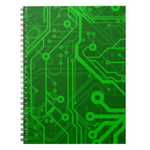 Carnet Motif de carte électronique de vert