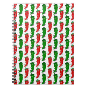 Carnet Motif De Cartoon Rouge Et Vert Pepper Divas