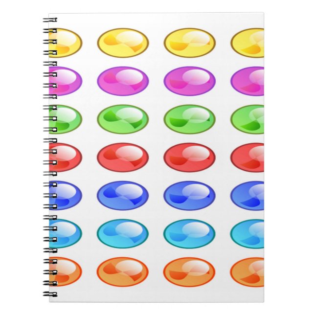CARNET MOTIF DE CERCLES COLORÉS (Devant)