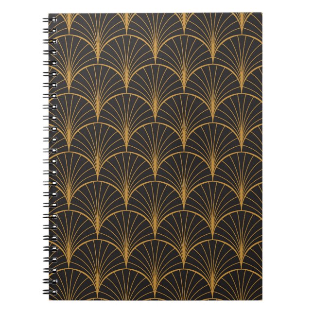 Carnet Motif de cercles géométriques Art Déco (Devant)