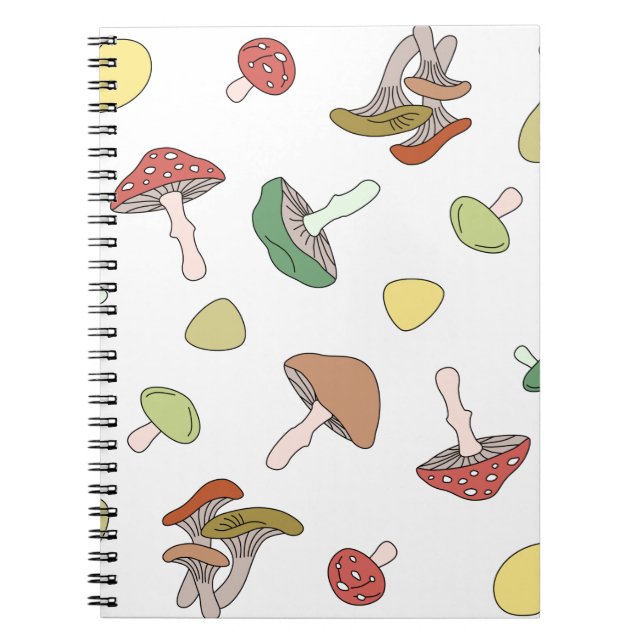Carnet Motif de champignons (Devant)