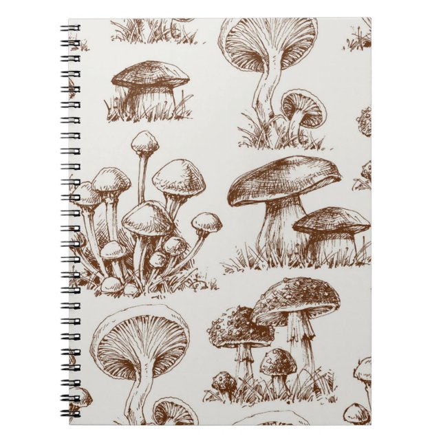 Carnet Motif de champignons (Devant)