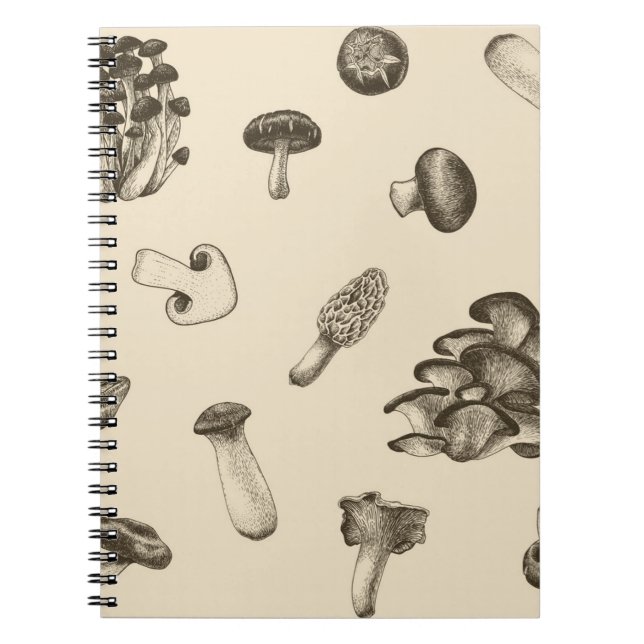 Carnet Motif de champignons (Devant)