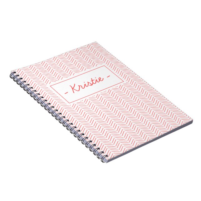 Carnet Motif de charme (corail) (Côté Droit)
