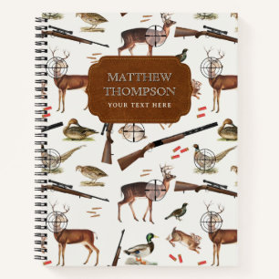 Carnet Motif de chasseur en plein air de faune sauvage