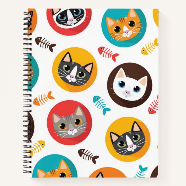 Carnet Motif de chat (Devant)