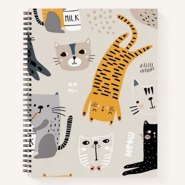 Carnet Motif de chat (Devant)