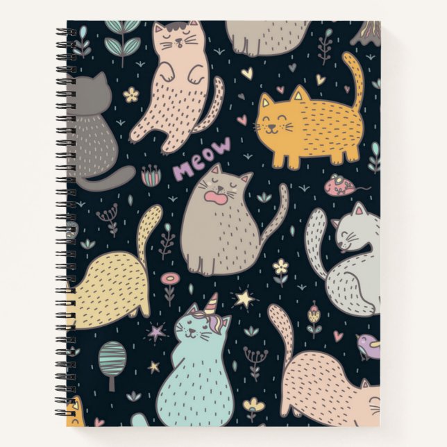 Carnet Motif de chat (Devant)