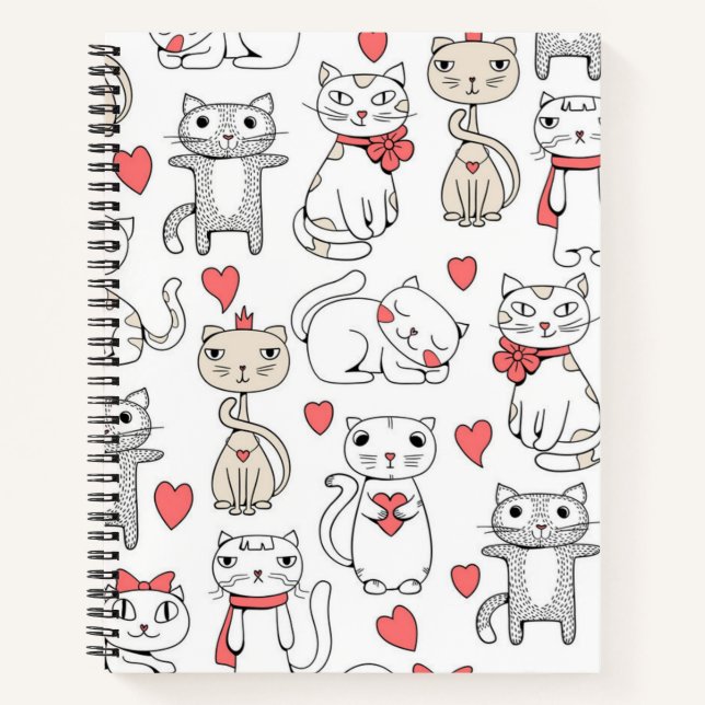 Carnet Motif de chat (Devant)