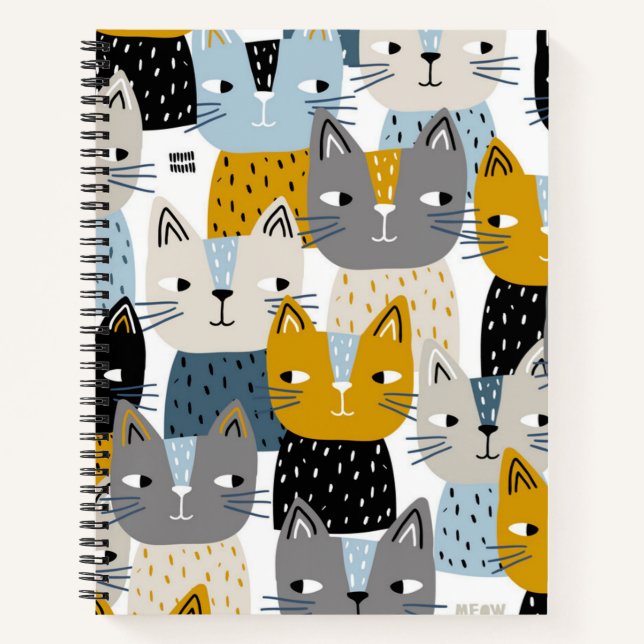 Carnet Motif de chat (Devant)