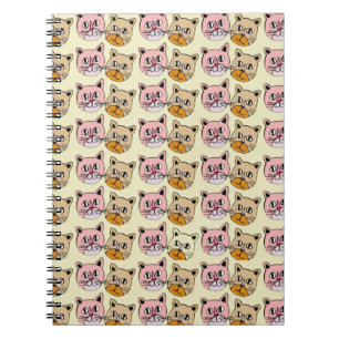 Carnet motif de chat, miaou