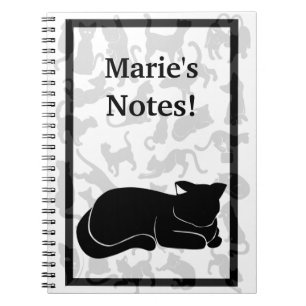 Carnet Motif de chat noir