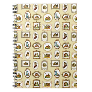 Carnet Motif de chats encadrés Vintages