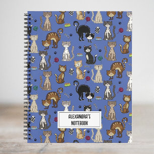 Carnet Motif de chats mignon personnalisé