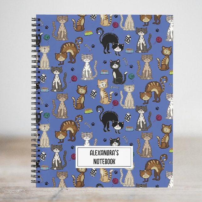 Carnet Motif de chats mignon personnalisé (Créateur téléchargé)