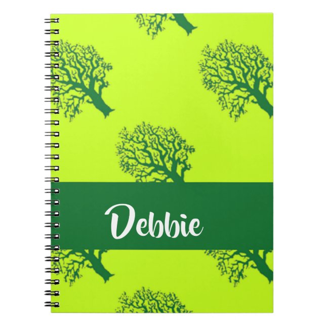 Carnet Motif de chêne vert (Devant)