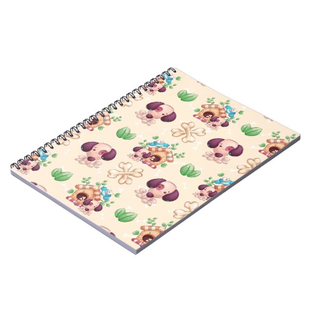Carnet Motif de chien adorable  (Côté gauche)