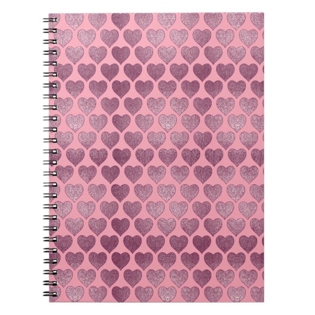 Carnet Motif de coeur (Devant)