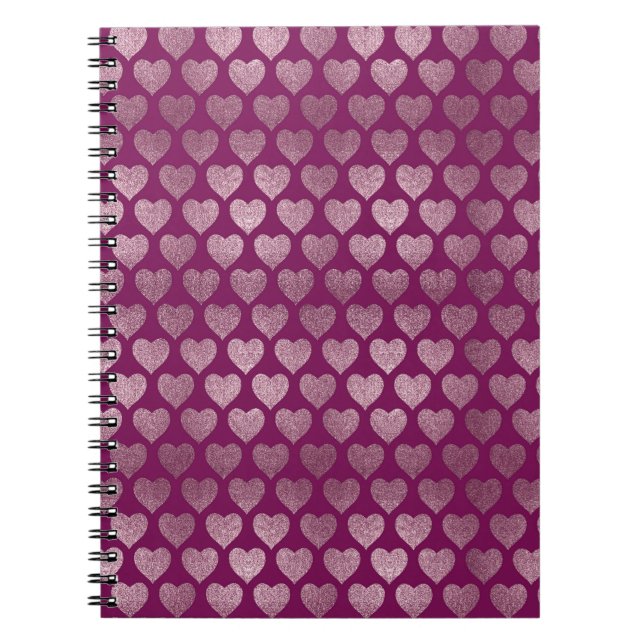 Carnet Motif de coeur (Devant)