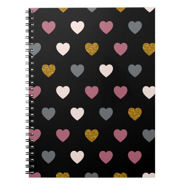 Carnet Motif de coeur 30 (Devant)